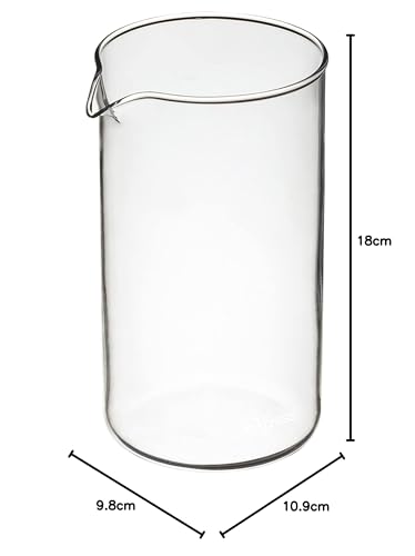 La Cafetière Replacement Glass Beaker for 8-Cup French Press Coffee Makers | 1 Litre Capacity | Borosilicate Glass 7