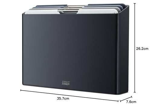 Joseph Joseph Folio 4-Piece Colour Coded Chopping Board Set with Slimline Case | BPA Free 7