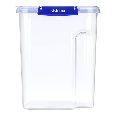 Sistema KLIP IT PLUS Cereal Container - Airtight Food Storage | 4.2 Litre Capacity | BPA-Free Plastic