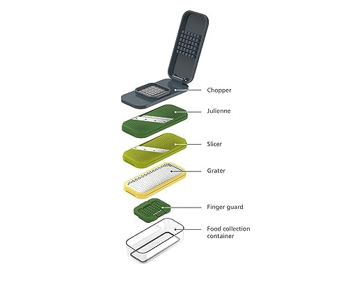 Joseph Joseph Multi-Prep Compact 4-in-1 Multifunctional Set | Chopper, Grater, Slicer, Julienne Cutter 3
