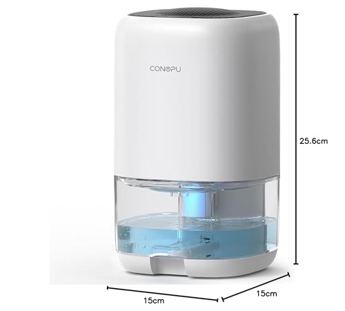 CONOPU 1000ml Dehumidifier for Home - Peltier Technology, Auto Off, Coloured LED | 450ml/Day 10