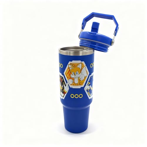 HOX Sonic The Hedgehog 900ml Insulated Travel Mug | Double Wall | Leakproof 4