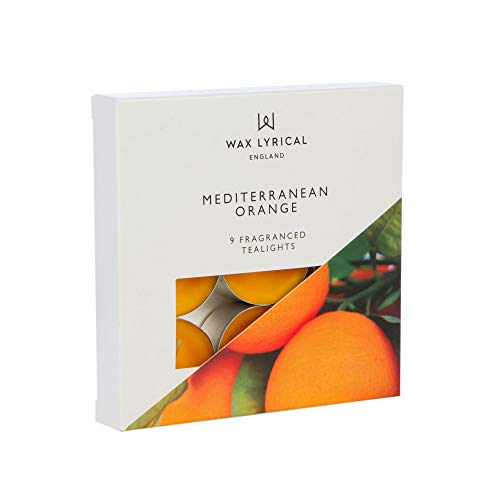 Wax Lyrical Scented Tealight Candles - Mediterranean Orange Fragrance | Box of 9 | 4 Hour Burn Time 6