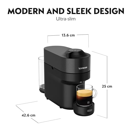 Nespresso Vertuo Pop ENV90.B Automatic Single Serve Coffee Machine | Liquorice Black | 6 Cup Sizes 6