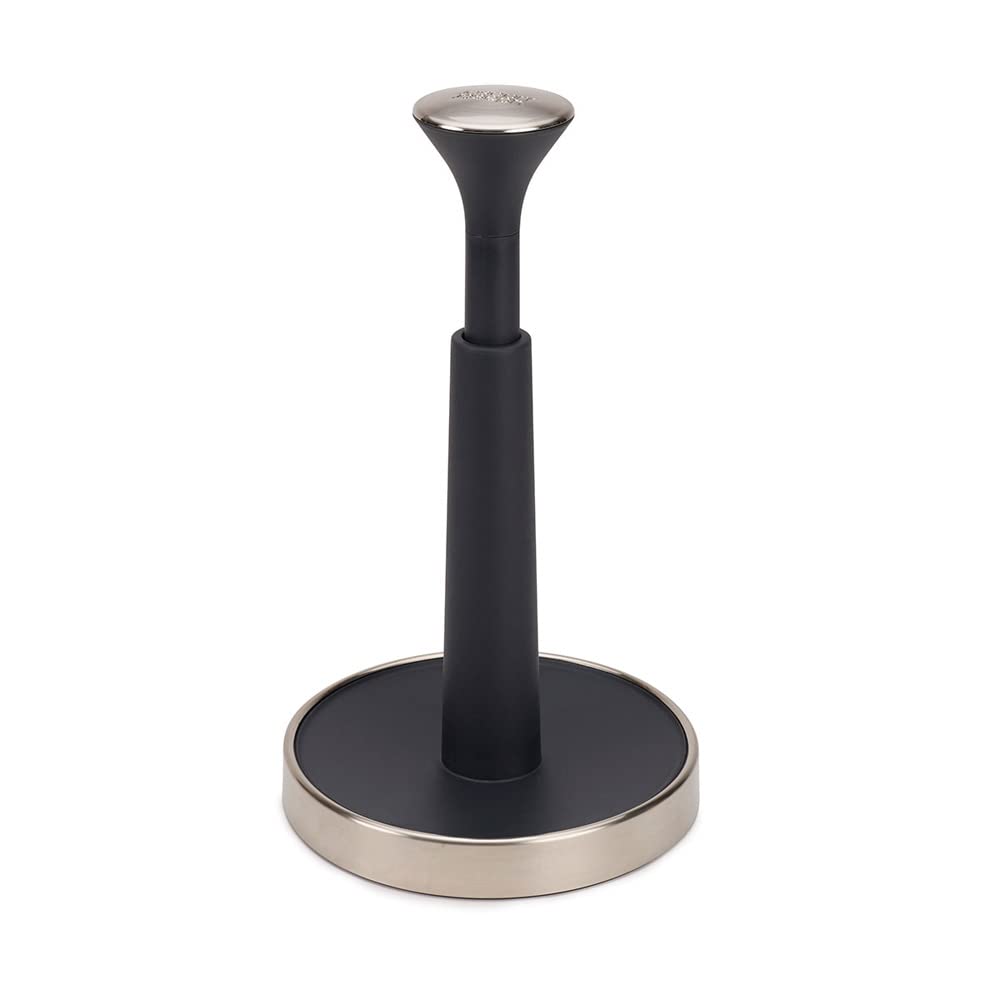 Joseph Joseph Push & Tear Paper Towel Holder - Easy One-Handed Tearing | Grey | Fits Rolls up to 24cm 1
