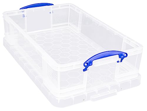 Really Useful Box Storage Box - 33 Litre Capacity | Clear | Pack of 3 2