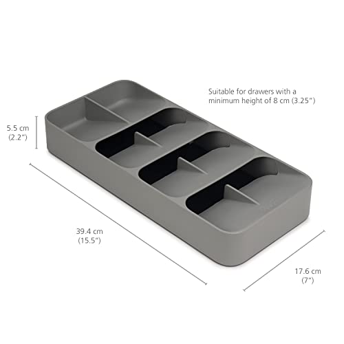 Joseph Joseph Drawer Store - Compact Cutlery Organizer for Drawers | Holds 48 Pieces | Grey 4