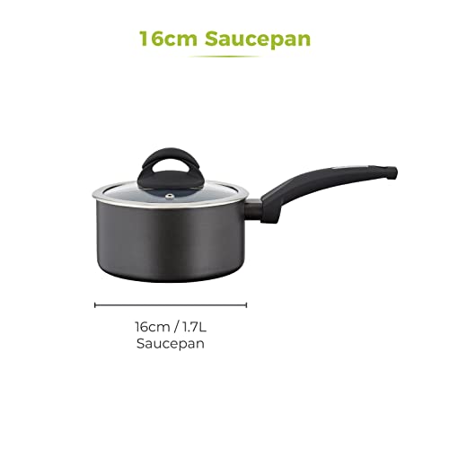 Tower Cerasure 16 cm Saucepan with Non-Stick Coating | Graphite | All Hobs Incl. Induction 10