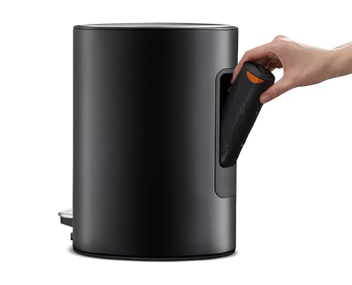Joseph Joseph Easystore Stainless Steel 5 Litre Pedal Bin | Soft-Close Lid | Rear Liner Pocket 2