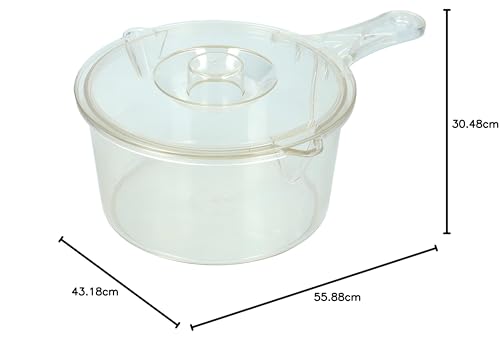 KitchenCraft Microwave Saucepan with Lid - 900 ml Capacity, BPA-Free Plastic, Non-Stick 6