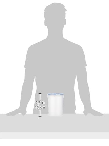 LocknLock Round Plastic Canister Food Container - 1.8L Capacity | BPA Free | Dishwasher Safe 3