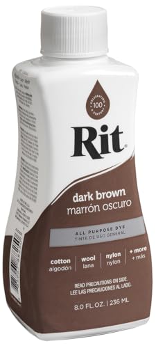 NAKOMA PRODUCTS Rit All Purpose Liquid Dye - Dark Brown | 236ml Volume | For Natural & Synthetic Fabrics 2