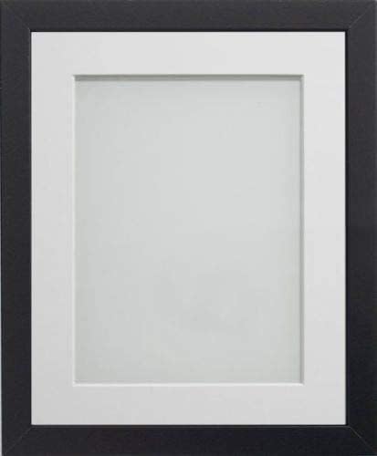 Frame Company Allington Black Frame - 14x11 inch with White Mount for A4 Image | Real Glass 2