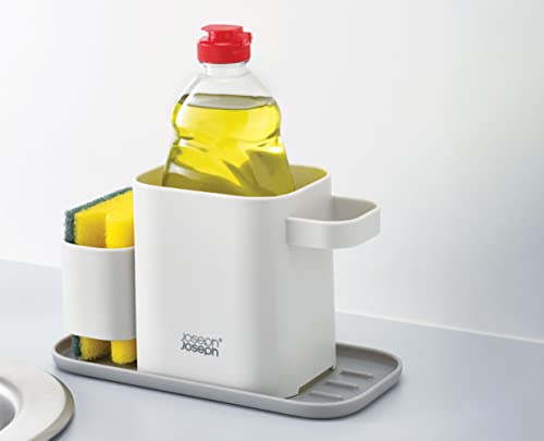 Joseph Joseph Duo Sink Tidy - Ventilated Sponge Holder & Brush Storage | Grey Plastic 3