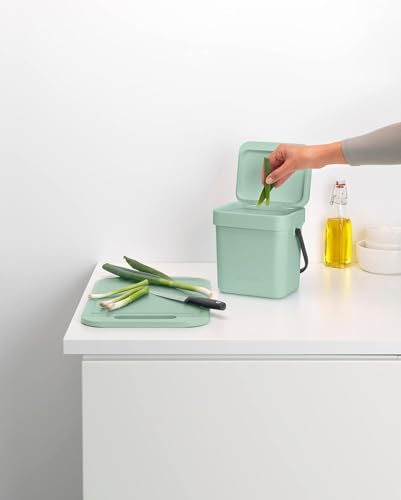 Brabantia Sort & Go Food Waste Bin - 3L Capacity | Jade Green | Space-Efficient Plastic 10