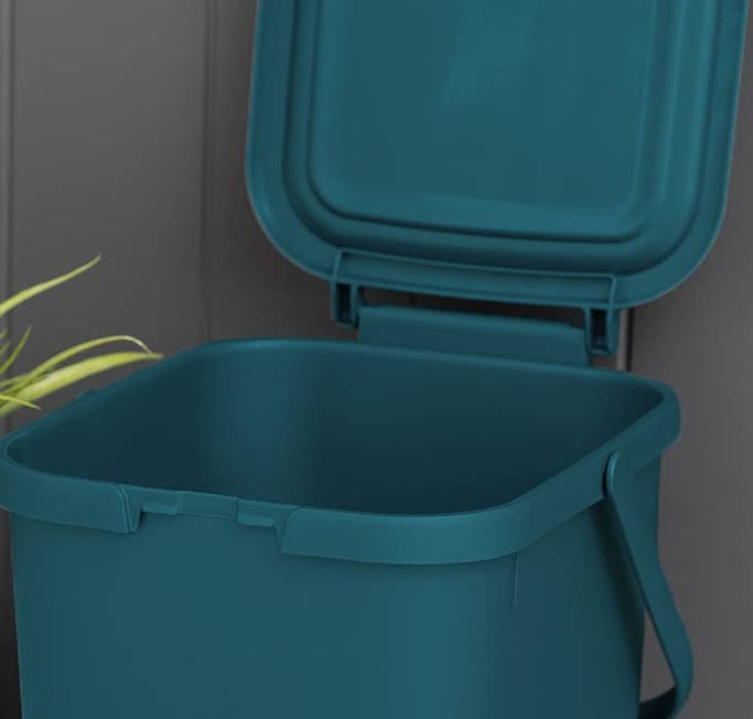 Addis 519354 Kitchen Recycling & General Storage Bin - 18 Litre Capacity | Stackable | Deep Teal Green 5