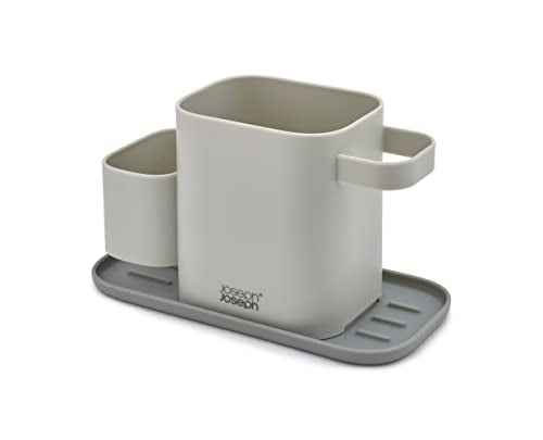 Joseph Joseph Duo Sink Tidy - Ventilated Sponge Holder & Brush Storage | Grey Plastic 2