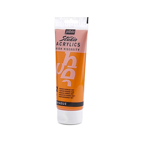 PEBEO Studio Acrylics Fine Acrylic Paint - Liquid Form, 100 ml, Lt Orang L 9