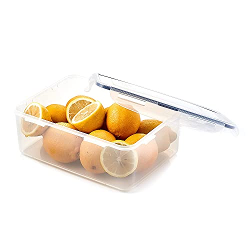LocknLock HPL826 Rectangular Food Storage Container - 2.6L Capacity | Airtight & Leak Proof | Clear/Blue 3