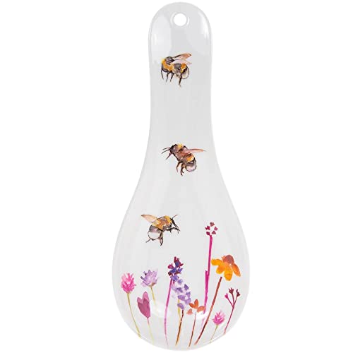 The Leonardo Collection Busy Bees Spoon Rest - Hand-Painted Resin | Kitchen Countertop Organizer | 23.5 x 9.2 cm 3