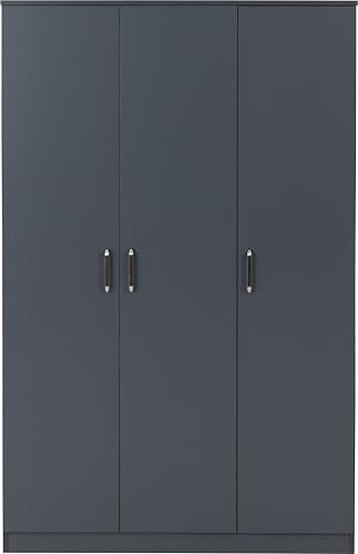 Seconique Dakota 3 Door Wardrobe - Dark Grey | Engineered Wood | 175cm Height 3