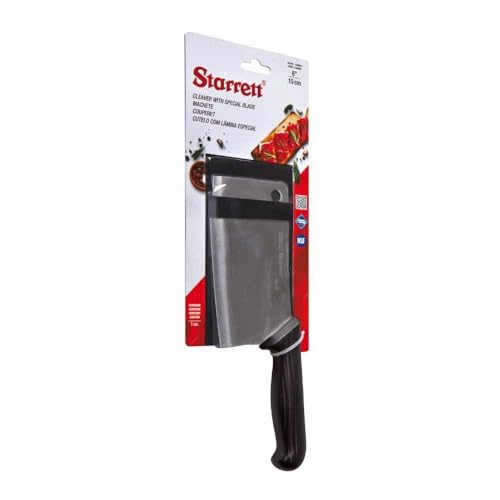 Starrett Chef's Butcher's Cleaver Knife - Wide Rectangular 6 Inch Blade | Stainless Steel 2