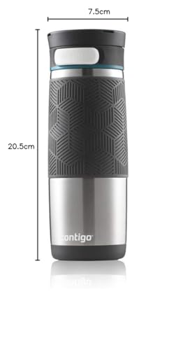Contigo Transit Autoseal Travel Mug - 460ml Stainless Steel Thermal, Leak Proof | Keeps Hot 5 Hrs/Cold 12 Hrs 8