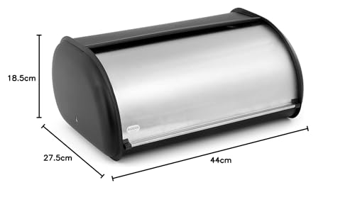 Addis Stainless Steel Bread Bin - 22L Capacity | Fingerprint Resistant | Rolling Lid 8