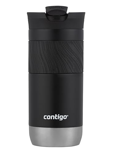 Contigo Byron Snapseal Travel Mug - 470 ml Stainless Steel Thermal Cup | Keeps Hot 7 Hrs | Licorice 11
