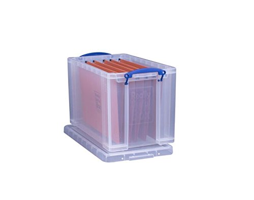 Really Useful Box Plastic Storage Box - 24L Capacity, Clear, Stackable (4 Pack) 5