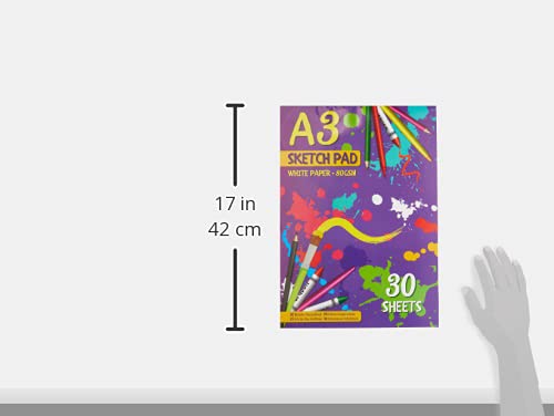 ART BOX A3 Sketch Pad - 30 Sheets | 80 gsm Paper | Assorted Cover Designs 4