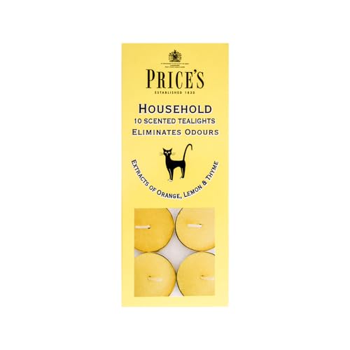 Price's Household Pet Tealights - Odour Eliminating with Orange, Lemon & Thyme - 10 Pack 2