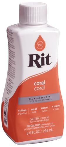 NAKOMA PRODUCTS Rit All Purpose Liquid Dye - Coral, 236ml | For Natural & Synthetic Fabrics 2