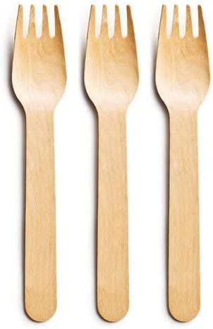 AVLASH Biodegradable Wooden Forks - 100 Pack, Plastic Free, 6.25 Inch | Birchwood Cutlery 9