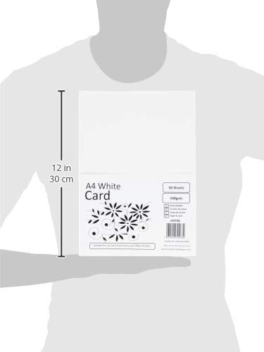 House of Card & Paper A4 White Card Stock 160 gsm - Pack of 50 Sheets 6