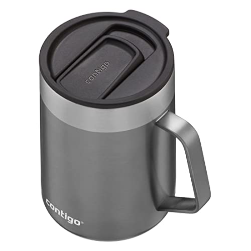 Contigo Streeterville Desk Mug - Stainless Steel Handle, Keeps Hot 5 Hrs, 410 ml | Sake Color