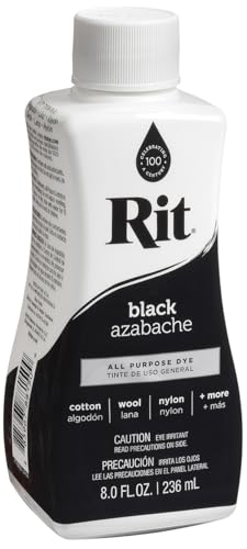 NAKOMA PRODUCTS Rit All Purpose Liquid Dye - Black | 236ml Volume | For Natural & Synthetic Fabrics 2