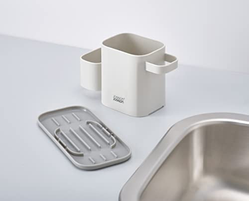 Joseph Joseph Duo Sink Tidy - Ventilated Sponge Holder & Brush Storage | Grey Plastic 4