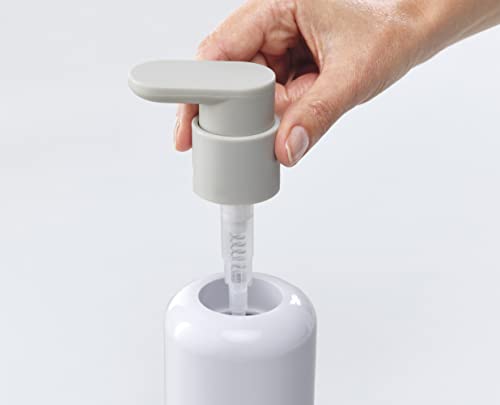 Joseph Joseph Duo Pump Bottle Soap Dispenser - 300ml Capacity | Easy-Push Pump | White ABS 5