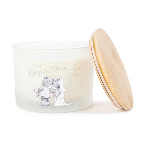 Me to You Tatty Teddy 3-Wick Congratulations Wedding Candle | Lavender & Eucalyptus Scent | Soy Wax 3