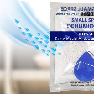 ANSIO Interior Dehumidifier Damp Absorber Sachets - Removes Humidity from Small Spaces | 12 x 36g Packs 5