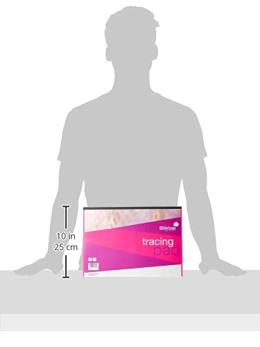 Silvine A3 Everyday Tracing Pad - 40 Sheets Lightweight 63gsm Paper for Tracing & Sketching 3