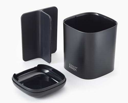 Joseph Joseph Easy-Store Toothbrush Holder Caddy | Ceramic | Black | Ventilated Storage 3