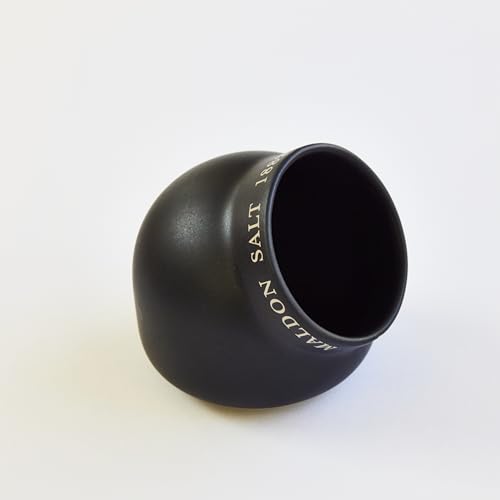 Maldon Ceramic Salt Pig - Classic Design for Countertop Storage | Black | 500g 2