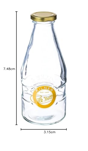Kilner Traditional Milk Bottle - 1 Pint / 568ml Capacity | Retro Logo | Glass 8