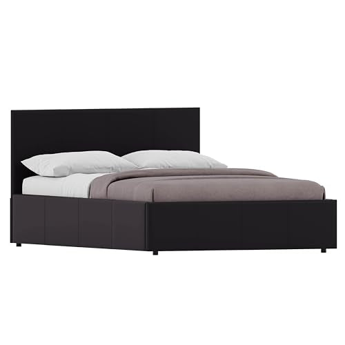 Vida Designs Lisbon Small Double 4ft Ottoman Bed Frame Upholstered Faux Leather Black 11