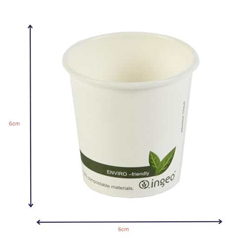Dispo Compostable Hot Drink Cups - 4oz (114ml) Biodegradable Takeaway Cups | Set of 50