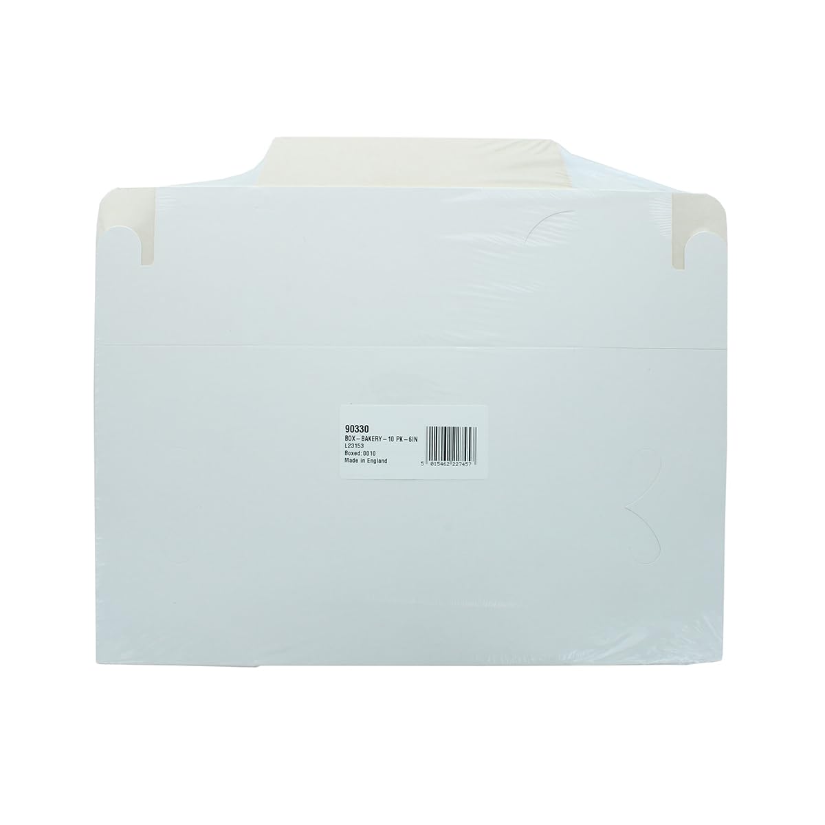 Culpitt White Folding Cake Boxes - 6' x 6' Food Safe Container | 10 Pack 7
