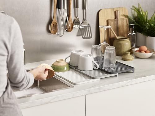 Joseph Joseph Expandable Dish Drainer - Grey Plastic | Collapsible for Compact Storage 4