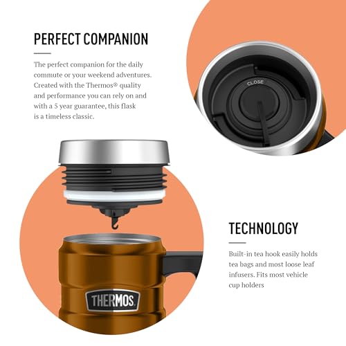 Thermos Stainless King Travel Mug - 470 ml Copper Vacuum Insulated Stainless Steel 3